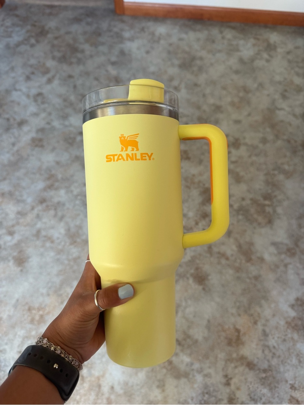 Stanley Yellow Travel Mug with Handle